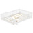 Queen Size Floor Bed for Kids with Guardrails and Door, Low Profile Montessori Bed Frame, White-26848624-26848626