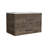 Cardova Floating Vanity Bathroom with 2-Drawers, Dark Brown / White -Bathroom
