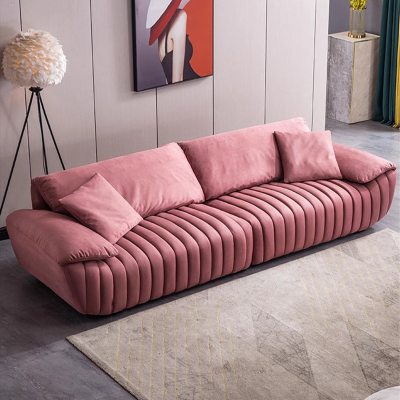 Coussin modulaire 100% polyester rose et noir