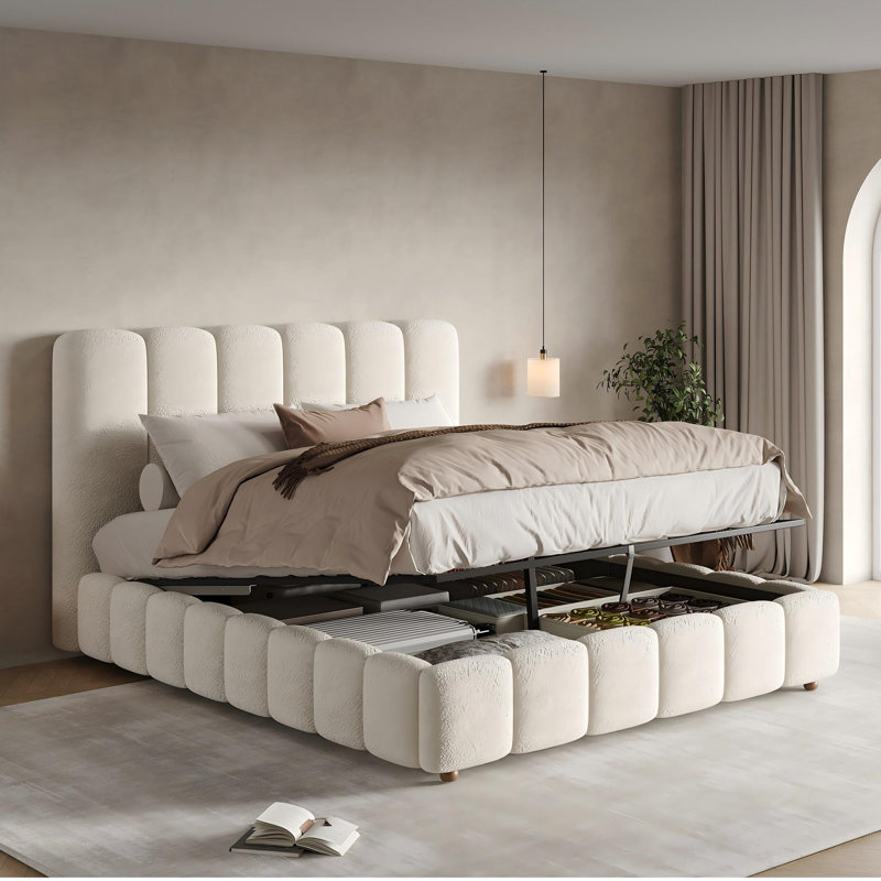 Upholstered Ottoman Storage Bed, Kingsize (5')