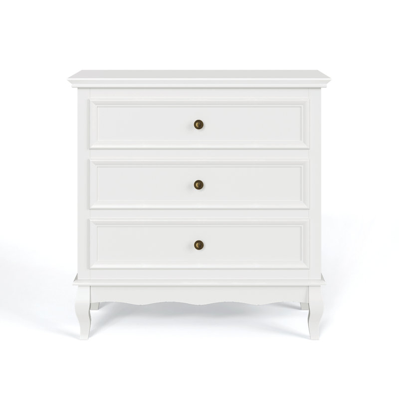 Blane 3 Drawer 80cm W Chest, White