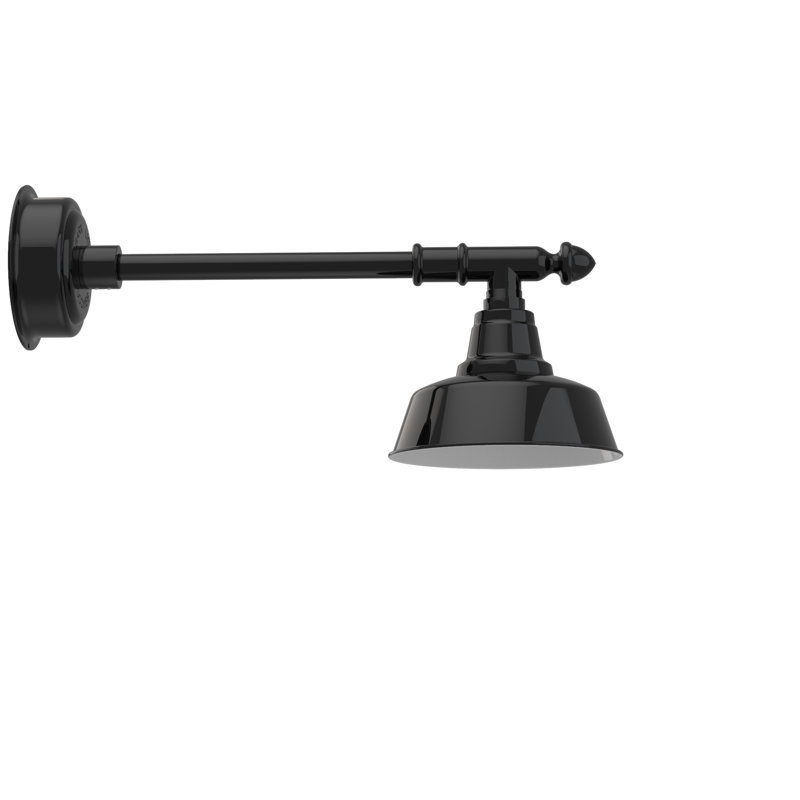 Luminaire de grange d’extérieur à del Apremont, H 11 po x l 10 po x P 26 po, Noir