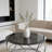 31.5"Modern Round Glass Top Coffee Table With Circular Metal Frame, Contemporary Accent Center Table For Living Room, Office, And Lounge-1363679631