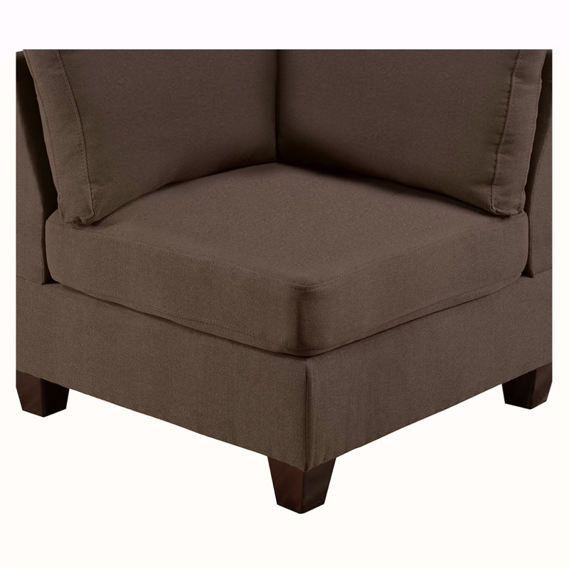 ENSEMBLE MODULAIRE - 3 pièces en café noir, Noir, Tissu café