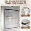 Porte de douche coulissante double à cadre 56 x 60 po x H 72 po avec verre trempé 1/4 po (6 mm) et roulettes silencieuses-124984835-124984839