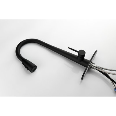 Kitchen Faucet Pull Down - Stainless Steel, High Arc, Single Handle, Versatile, Matt Black Arc , Efficient Operation