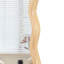 Miroir rectangulaire ondulé en bois massif - bois naturel - miroir moderne 40 po x 28 po pour salle de bain, chambre à coucher, salon, salle à manger, vestiaire, vestibule-1029297883