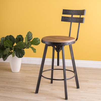 Keyosha Swivel  Adjustable Height Bar Stool