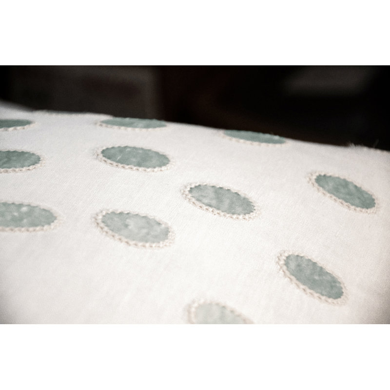 Ovals Lumbar Pillow Cover & Insert, Sage/White, 16" H x 20" W
