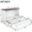 Armoire de lit double pleine grandeur en noyer blanc, station de charge, port et rangement pour nuitée, armoire en noyer avec tiroir-1233743608