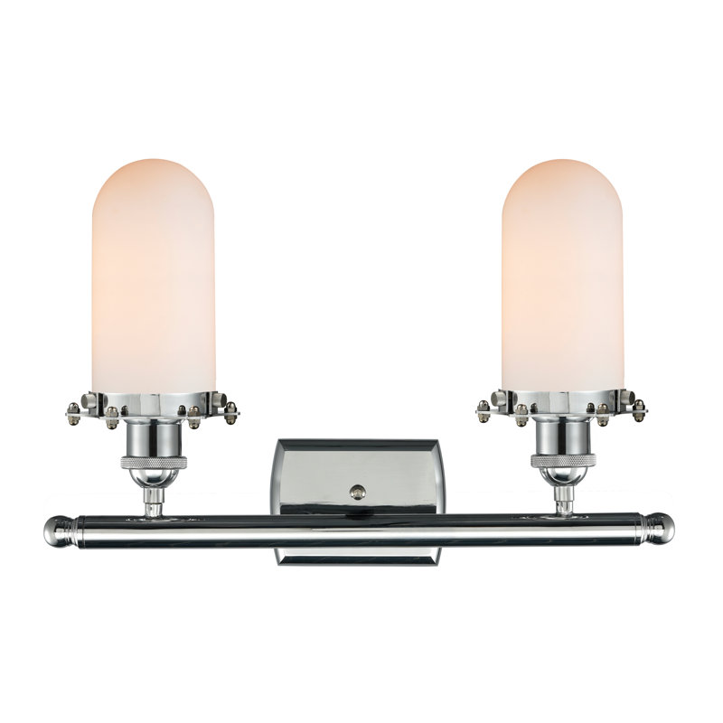 Éclairage pour meuble-lavabo 2 lumières Farview, Blanc mat, DEL, Noir mat