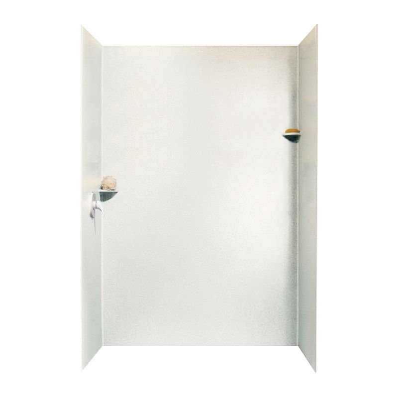 62 W 36 D 96 H Glue Up Solid Surface Wall, Bisque
