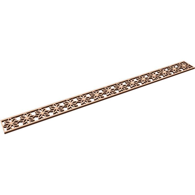 Moulure de marguerite Daisy, H 4 po x l 46,375 po x P 0,375 po, Chêne rouge