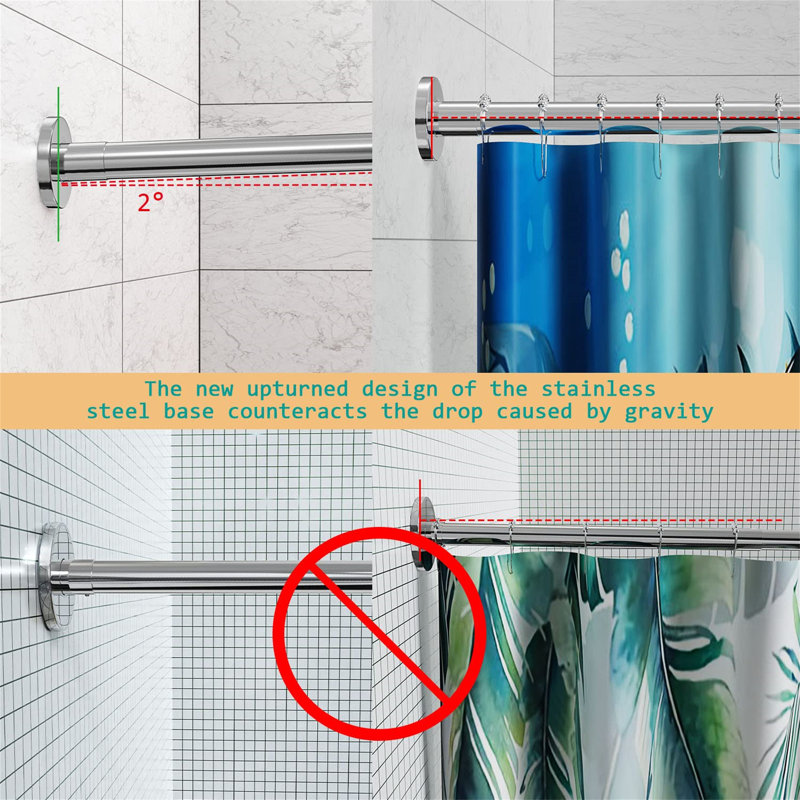 100cm L-Shaped Shower Curtain Pole