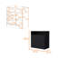 Commode 3 tiroirs noire