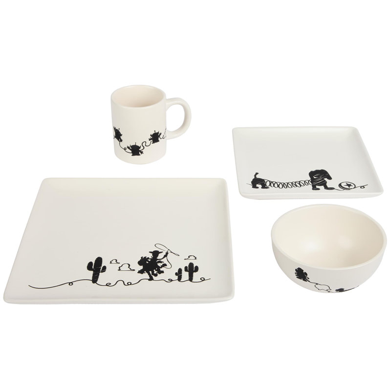 4 Piece Ceramic Dinnerware Set
