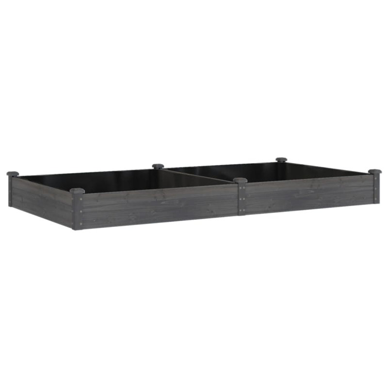 Lit surélevé avec doublure Latitude Run®, Gris, H 9,8 po x l 94,5 po x P 47,2 po