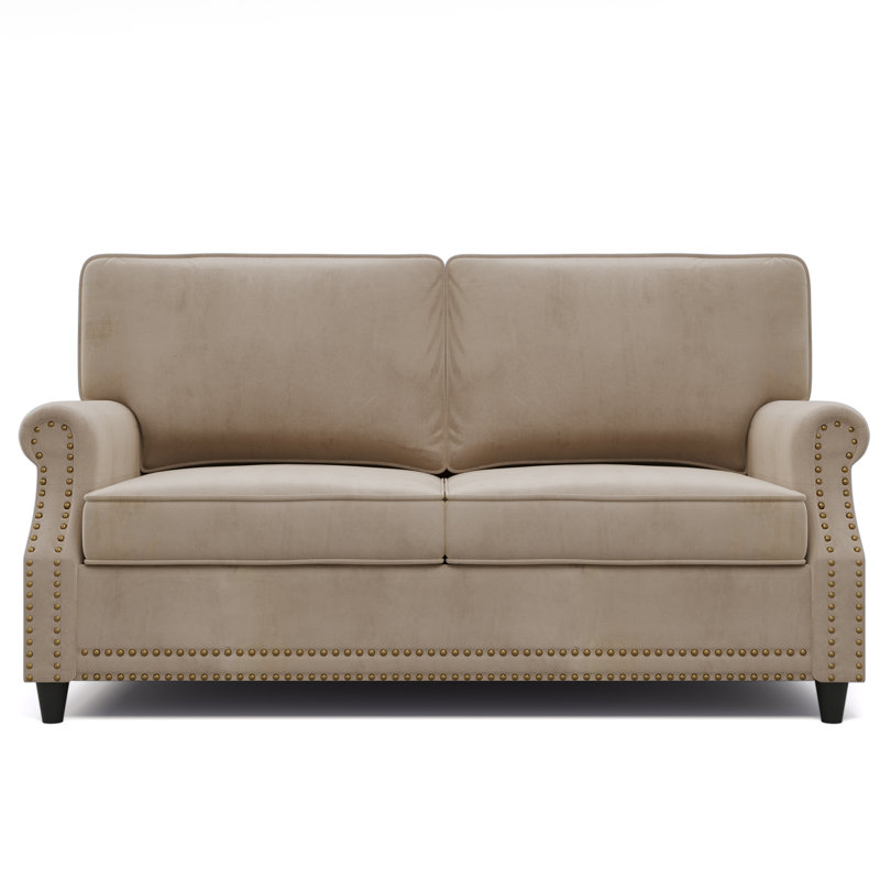 Causeuse Devente, Velours taupe
