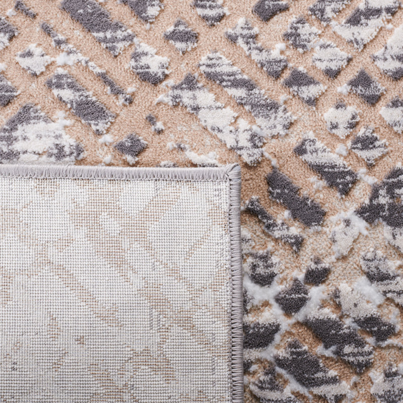 Amelia Performance Abstract Rug, Square 6'7"