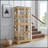 Vintage Four-Door Curio Display Cabinet With Adjustable Shelves For Home And Office-970910078