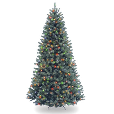 The Holiday Aisle® 7.5ft. North Valley Blue Spruce Tree with Multicolor Lights
