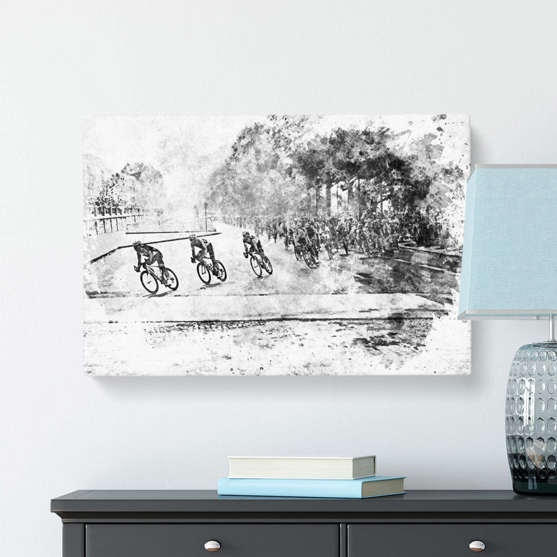 Tour De France Cycling - Wrapped Canvas, 50.8 cm H x 76.2 cm W