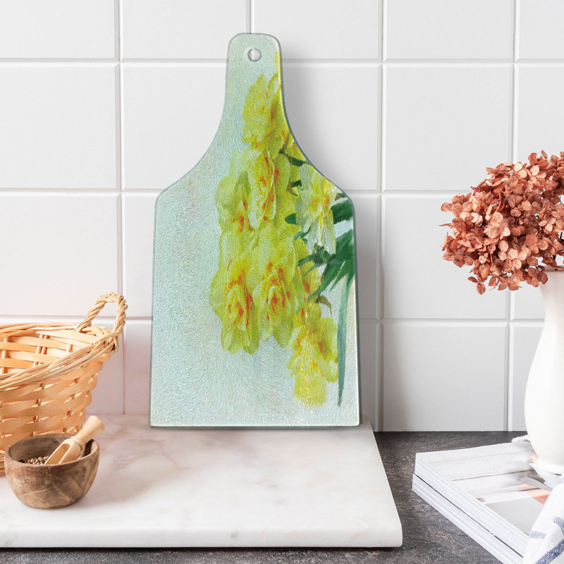 Bouquet de jonquilles en verre trempé Ambesonne