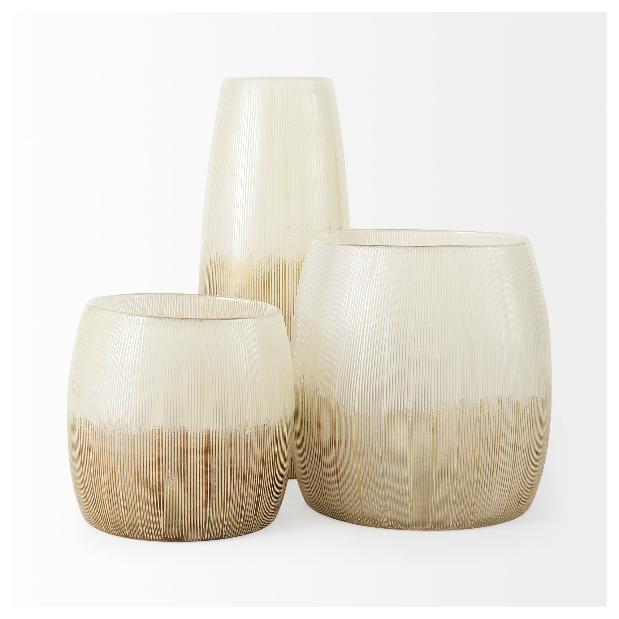 Rolf Glass Table Vase, 6.8" H x 7.3" W x 7.3" D