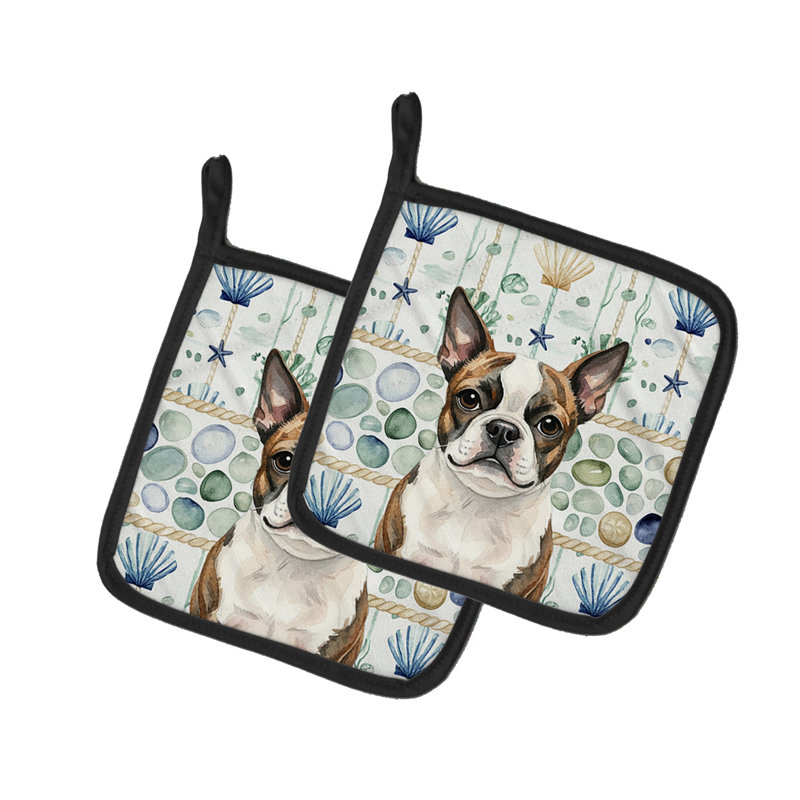 Paire de poignées Brindle Boston Terrier