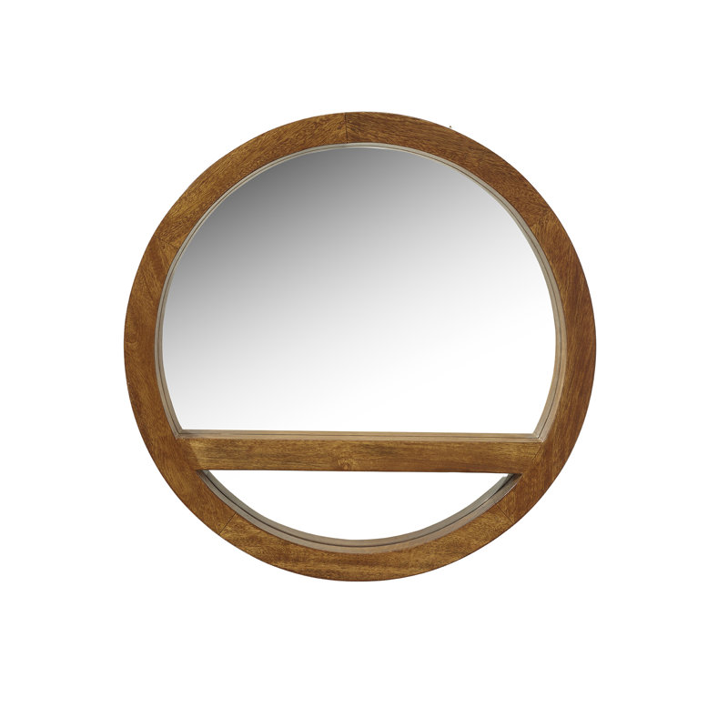 Ciotti Round Mirror, Dark Oak