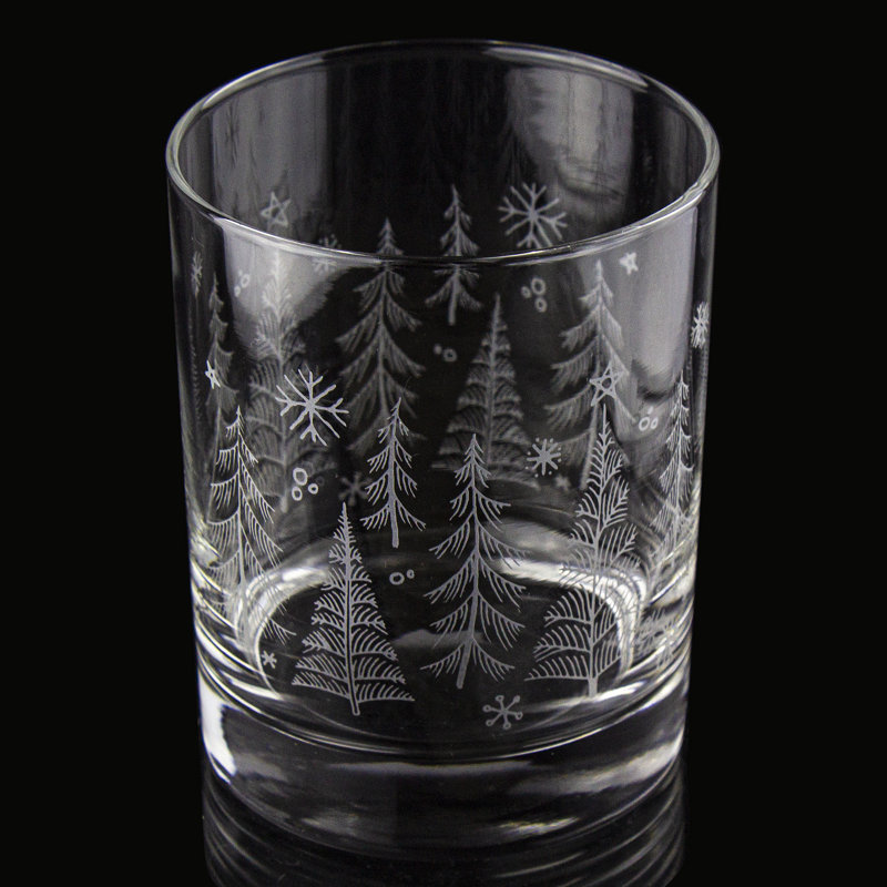 Ensemble de 4 verres à neige Winter Tree Wrap