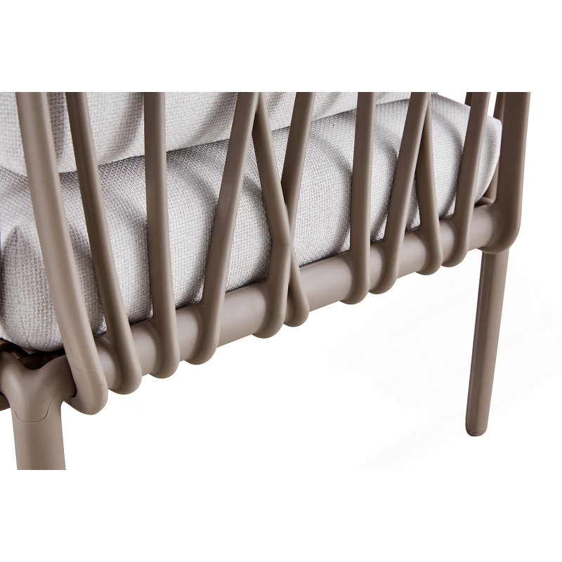 Canapé de jardin pour l'intérieur et l'extérieur avec canapé et coussins moelleux pour l'extérieur