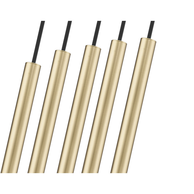 Mahlum 5 Light Linear Chandelier, Gold, 193.9"