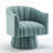 Murrow Velvet Swivel Barrel Chair-409425053