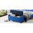 Upholstered Velvet Storage Ottoman Bench for Bedroom, End of Bed Bench with Rivet Design, Tufted Foot Rest Stool,Blue-112358998