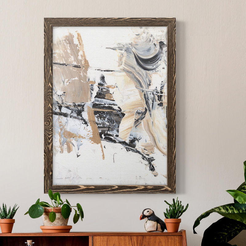 Toile encadrée de qualité supérieure Ruckus III - prête à être accrochée, H 20 po x l 17 po x P 1 po, Noyer