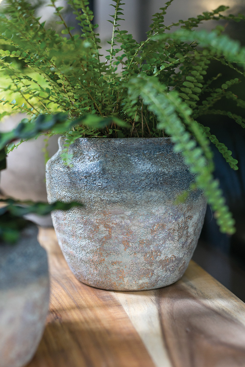 Handmade Ceramic Pot Planter, 6.25" H x 7.25" W x 7.25" D