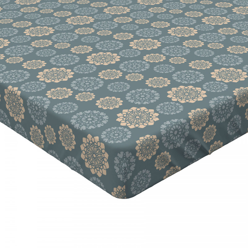 Microfiber Geometric Fitted Sheet, Full Fitted Sheet