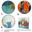 Paysage urbain de Milan en bleu orange - art mural Milan-1547863763-1547863762