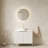 Turio 30" Bathroom Vanity With Sink, Freestanding Bathroom Storage Cabinet With 2 Doors, White Round Ceramic Basin With Stone Pattern And Carrara White Counter Top, No Faucet-2070549439