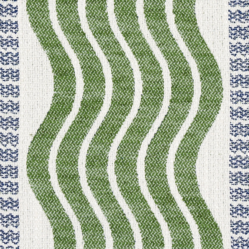 Sina Stripe Fabric, Green