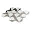 Mirari 9x11 in. Grey, Silver Glossy Glass 3D Trapezoid Mosaic Wall Tile (3.28 sq ft/case, 5-Pack)-123156100