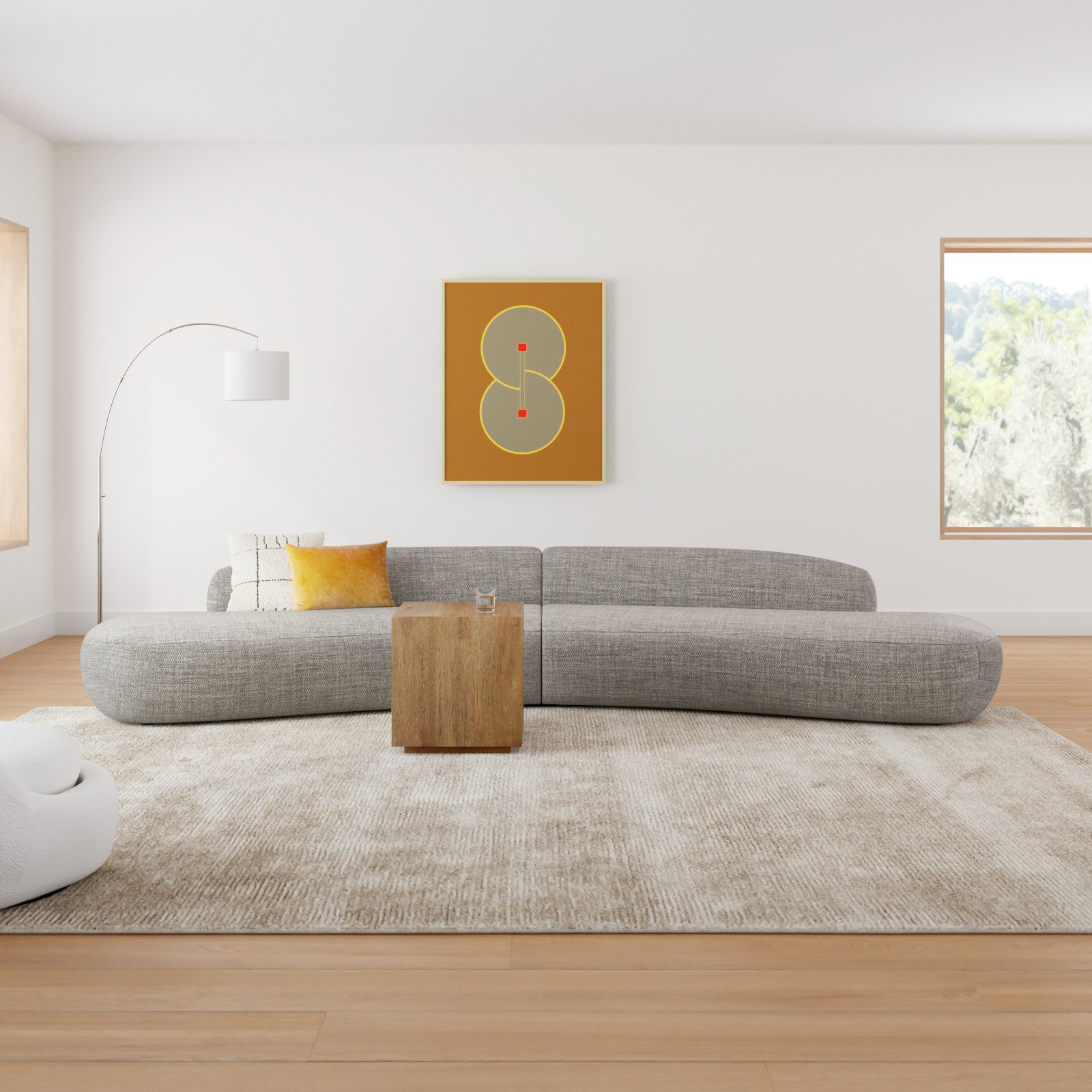 Athens Sofa and Chaise, Thames Polyester Blend