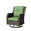 Chaise pivotante d'extérieur en rotin avec coussins Pompidou-500077600