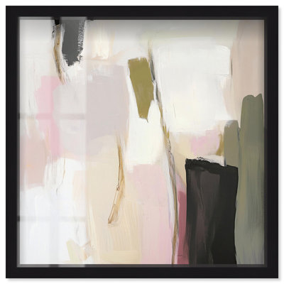 Dynamic Color I Shadowbox Print Neutral Abstract Art by Art Remedy