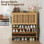 Armoire de rangement pour chaussures 16 paires avec 2 tiroirs rabattables et tablettes réglables-1614699892
