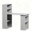 Bureau d'ordinateur compact, poste de travail de table d'écriture avec bibliothèque pour bureau à domicile, gris