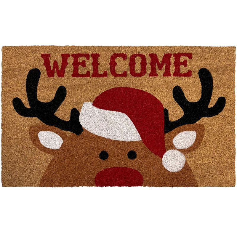 Tapis imprimé en fibre de coco 30 - Renne