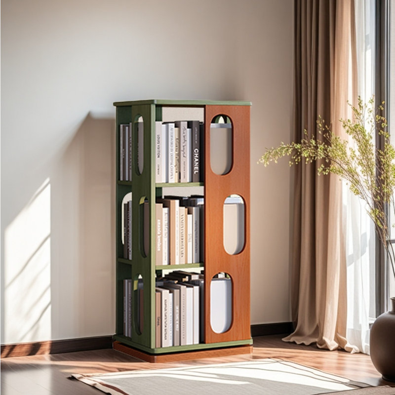 Bibliothèque tournante de style français, (3 tablettes) H 40,16 po x l 17,32 po x P 17,32 po