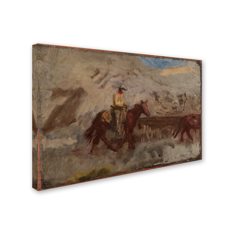 «Cowboy At Work», reproduction sur toile tendue, H 22 po x l 32 po